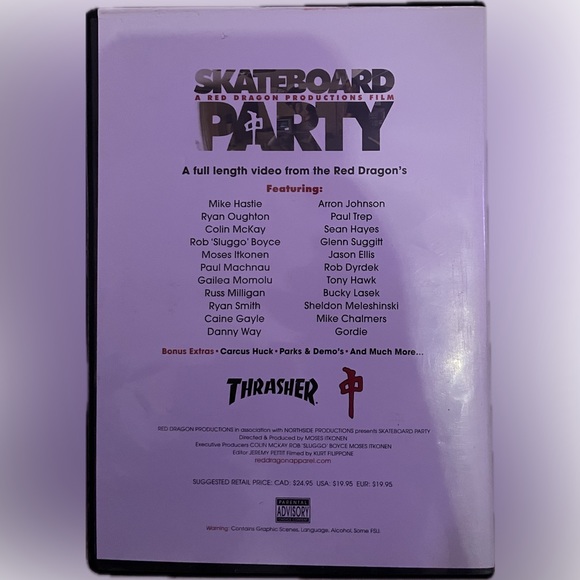 SKATEBOARD PARTY DVD BY RED DRAGON PRODUCTIONS includes sticker!!!! - Picture 3 of 3